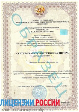 Образец сертификата соответствия аудитора №ST.RU.EXP.00005397-3 Чистополь Сертификат ISO/TS 16949